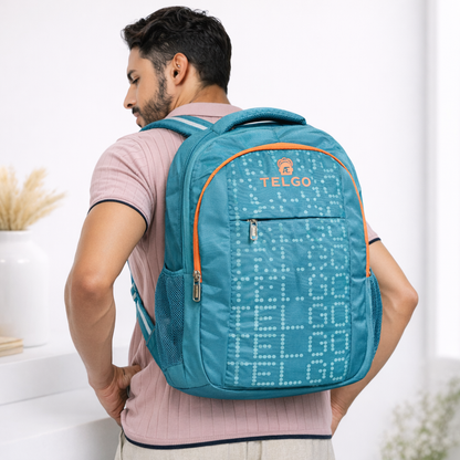 TELGO Multipurpose Sky Blue Backpack for Office, School & Travel