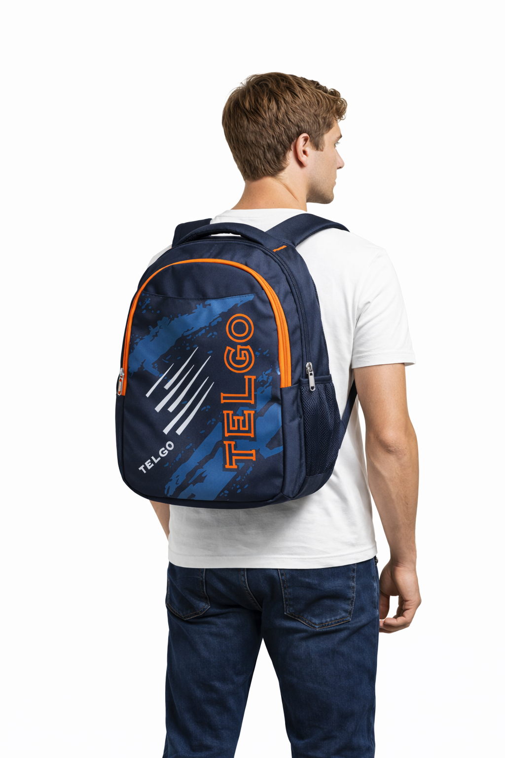 Telgo Sports Design Navy Blue Casual Backpack