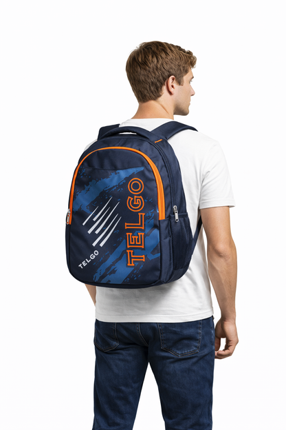 Telgo Sports Design Navy Blue Casual Backpack