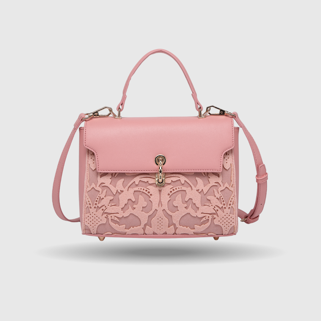 EMPORIO EMBOSSED MESSENGER Pink HANDBAG
