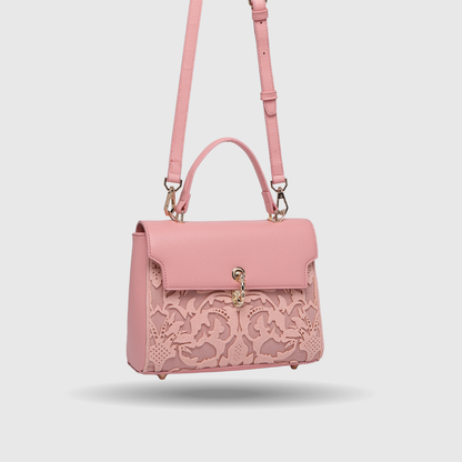 EMPORIO EMBOSSED MESSENGER Pink HANDBAG