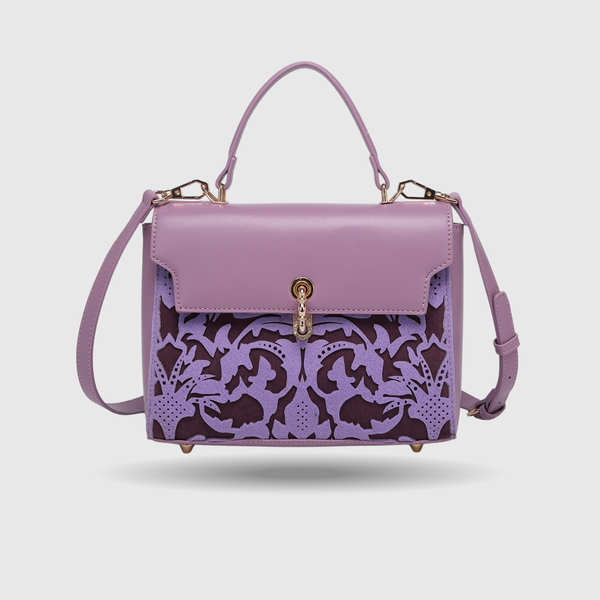 EMPORIO EMBOSSED MESSENGER Purple HANDBAG