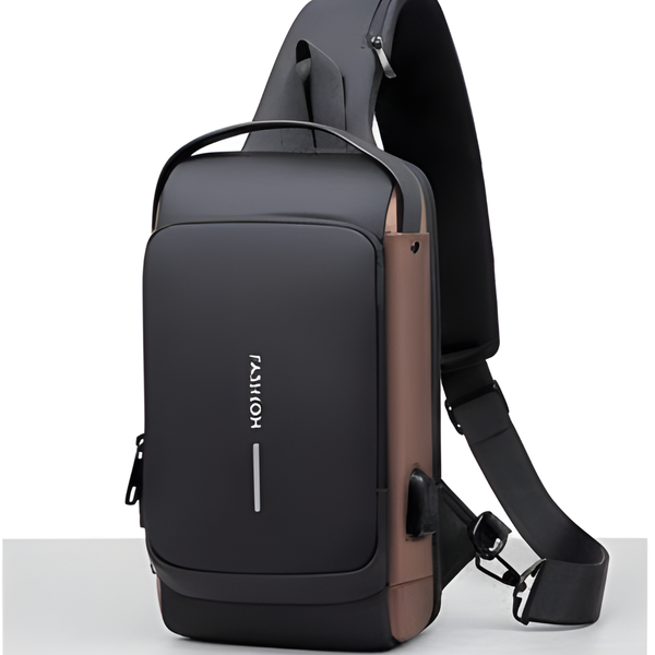 Anti-Theft USB Sling Bag for Men | Waterproof Travel Crossbody Chest Bag